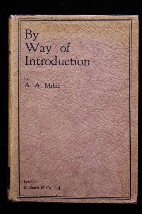 By Way of Introduction by A.A. Milne - First edition