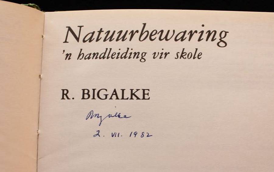 NATUURBEWARING - 'N HANDLEIDING  - R. BIGALKE - GETEKEN