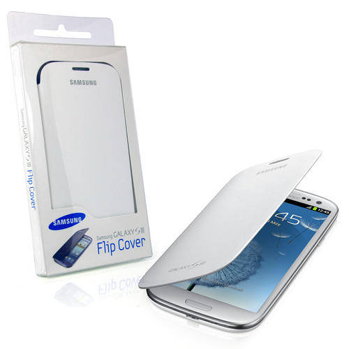 Original Samsung Galaxy S3 S III i9300 PU Flip Leather Case Cover: White