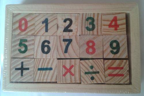 Number Wood Blocks 15 pcs
