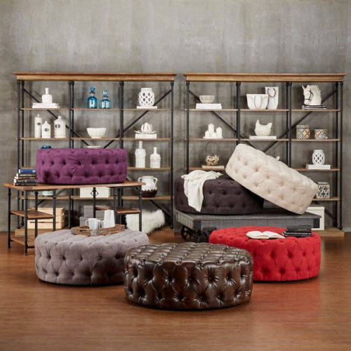 Baxton Studio Tufted-Ottoman