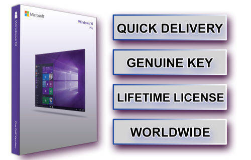 Windows 10 Pro (ORIGINAL NEW KEY) (32/64Bit) for 1 PC AUTHENTIC WINDOWS!!