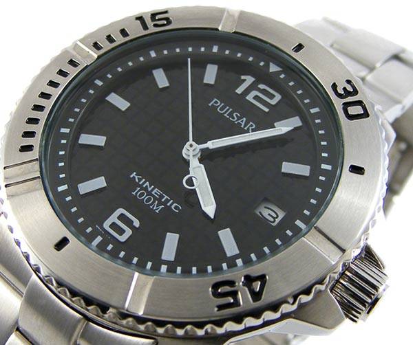 PULSAR by SEIKO Kinetic 100m 6 Month Power Reserve