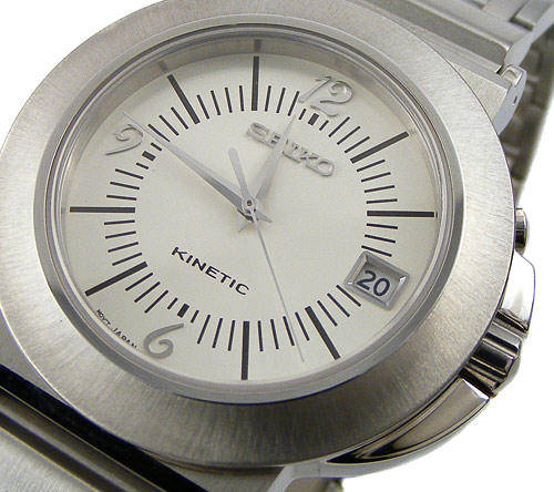 Rare SEIKO KINETIC SAPPHIRE Glass Power Reserve Indicator Watch