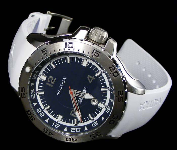 Nautica 100m Diver Style S/S rubber Quartz