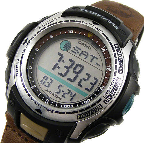 CASIO PATHFINDER Fishing Timer/Moon Age/Sunrise/Sunset/Vibration Sports watch!