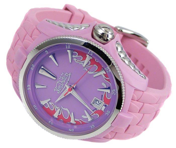 VON DUTCH Pink/Purple Angel - Swiss made, Sapphire glass