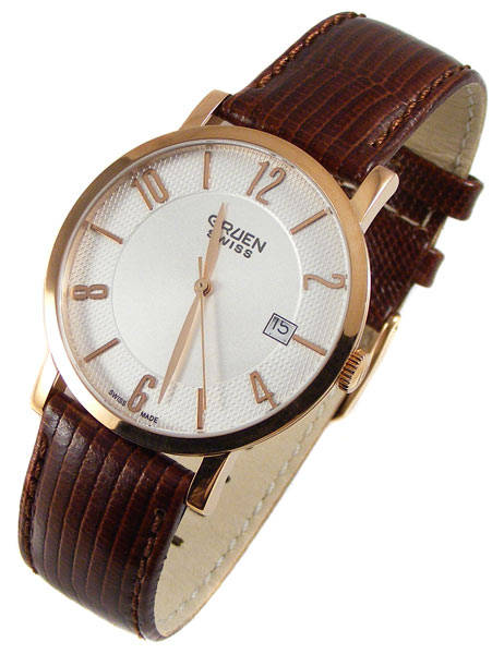 100% Swiss Made GRUEN SWISS RoseGold Quartz Gents Dress Watch - Rare!