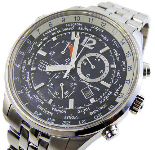 CITIZEN Eco-Drive 100m WorldTime Sapphire Crystal Chronograph