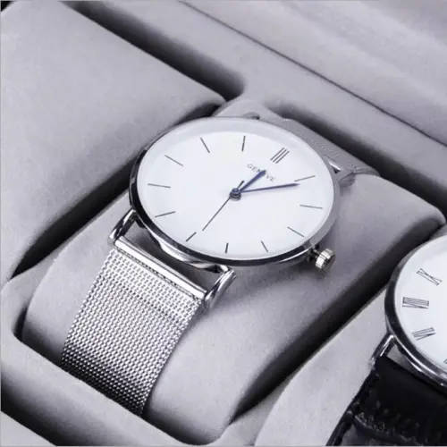 Watch/ Jewellery Storage, Organizer - Black Leatherette Case - 12 Slots