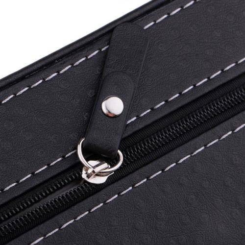Watch/ Jewellery Storage, Organizer - Black Leatherette Case - 12 Slots