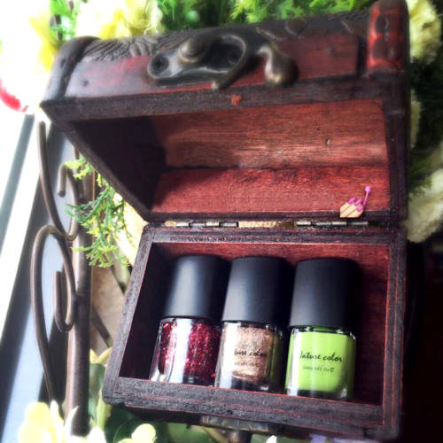 3Pcs Vintage Style Treasure Chest, Wooden Jewellery Box, Storage Gift Case, Quality - (S,M,L)