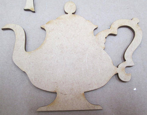 The Velvet Attic - Wood blank laser cutout  - Victorian Teapot
