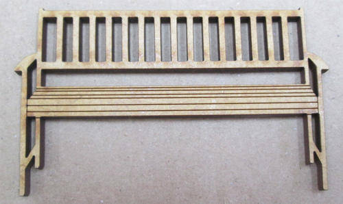 Wood blank laser cutout  - Garden Bench