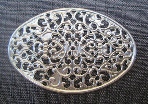 The Velvet Attic - Metal Filigree Embellishment  - Oval