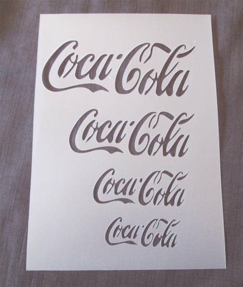 The Velvet Attic - A4 Stencil - Coca-Cola