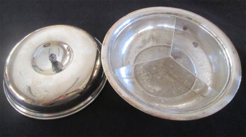 Seranco Silver Plated Vegetable Dish with Cover & 3 Divisions