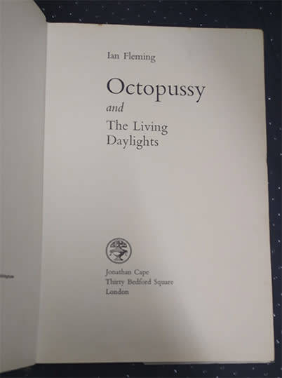 Octopussy & The Living Daylights Omnibus by Ian Fleming 1st Edition