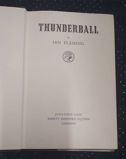 Thunderball by Ian Fleming 1st Edition