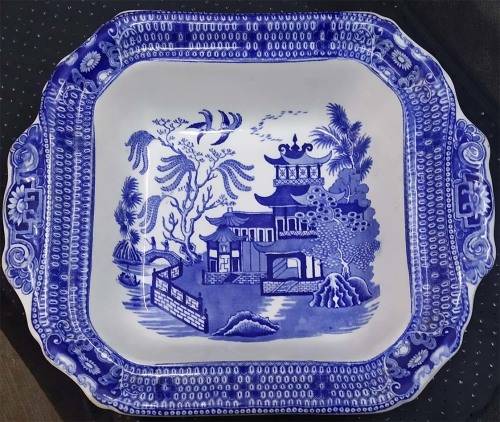 Blue Willow Pattern Burleigh Ware Serving Dish