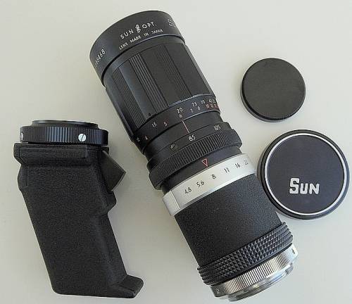 SUN HI-TELE ZOOM 85-210/ 4.8  M 42 SCREWMOUNT WITH TRIGGER GRIP