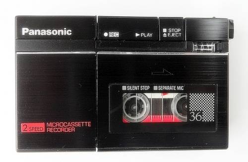 PANASONIC MICROCASSETTE RECORDER MOD RN - 36  86 mm x 55 mm x 13 mm ,NOT WORKING MADE IN JAPAN