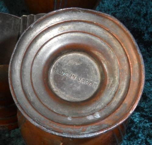 JAPANESE ART DECO SOFT PEWTER TEA SET WITH TRAY