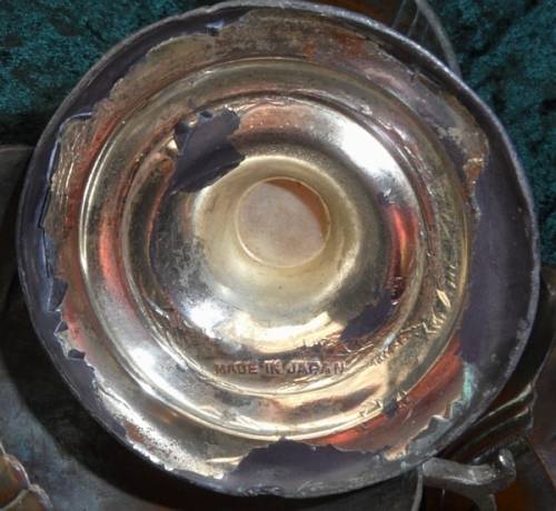 JAPANESE ART DECO SOFT PEWTER TEA SET WITH TRAY