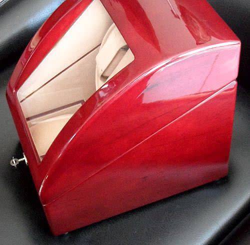DOUBLE WATCH WINDER FOR AUTOMATIC WATCHES ,DIFFERENT ROTATING MODES WITH CONTROL LIGHT PIANO FINISH