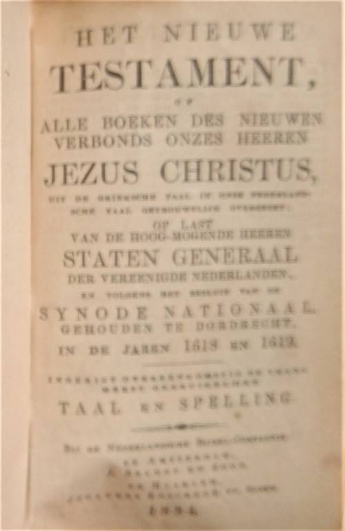 Dutch Leather Pocket Bible (1886)