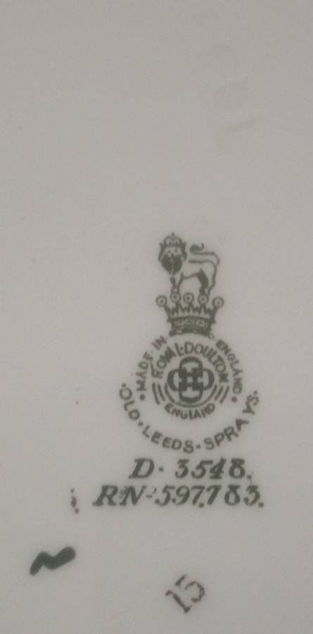 Royal Doulton "Old Leeds Sprays" Breakfast Trio