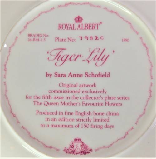 Royal Albert `Tiger Lily` Display Plate