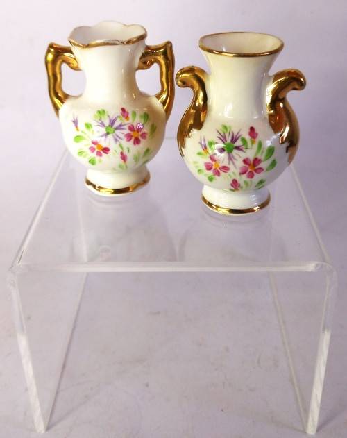 2 x Arthur Bowker Miniature Vases