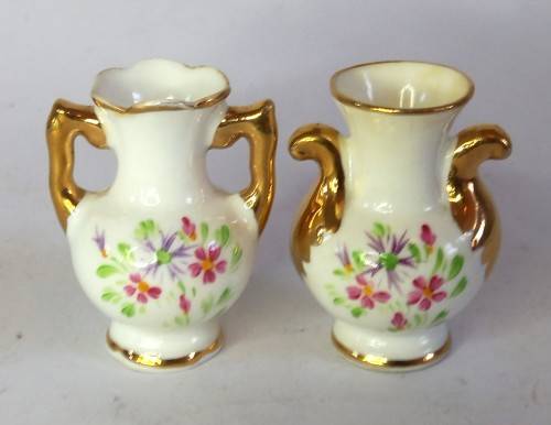 2 x Arthur Bowker Miniature Vases