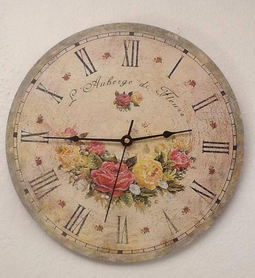 FRENCH ROSES CLOCK