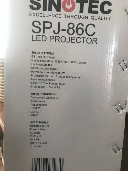 Sinotech LED projector SPJ-86C