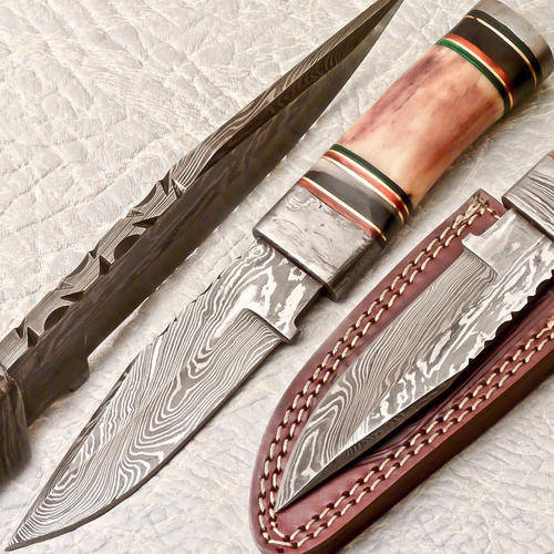 CUSTOM HAND MADE DAMASCUS HUNTING KNIFE