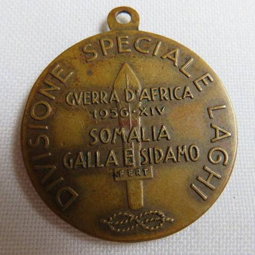 ITALIAN BRASS MEDAL FOR COLONIAL SOLDIERS-SOMALILAND OCCUPATION