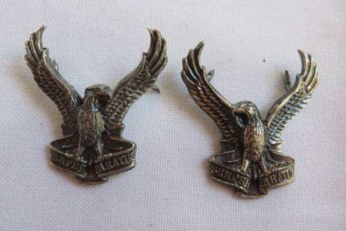 SWA AIR FORCE COLLAR BADGE PAIR -PINS COMPLETE