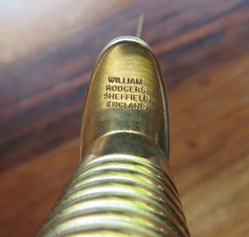 AUTHENTIC FAIRBAIRN SYKES CEREMONIAL GOLD CHROMED COMMANDO KNIFE-DOUBLE EDGED-MAKER STAMPED ON CROSS