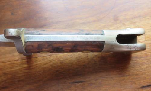 BRITISH 1888 MK2 BAYONET FOR THE LONG LEE ENFIELD RIFLE-COMES WITH SCABBARD & LEATHER FROG-TOTAL LEN