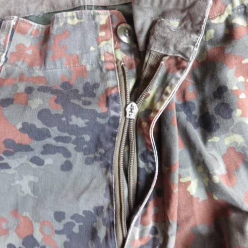1976-99 GERMAN MARQUARDT & SCHULZ PATTERN CAMO TROUSERS -SIZE 36 PIPE LENGTH 77CM-GOOD CONDITION