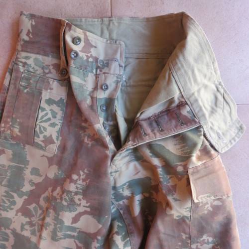 POLICE SPECIAL TASK FORCE 1ST PATTERN CAMO TROUSERS-SIZE 32 PIPE LENGTH-73CM