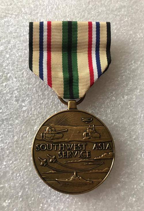 FULL SIZE US SOUTH WEST ASIA SERVICE MEDAL- 1991-1995