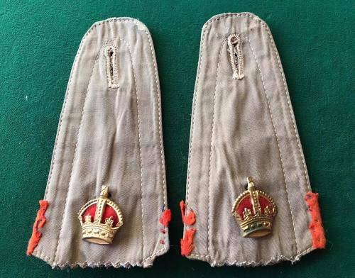 RANK EUPOLETTE PAIR FOR MAJOR SA ARMED FORCES 1912-1950'S