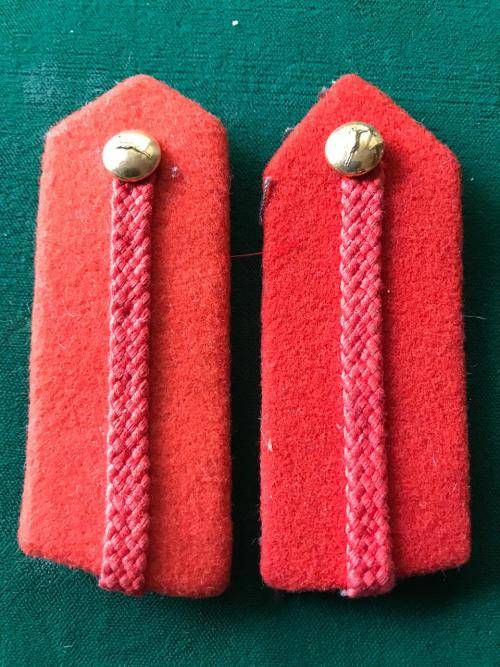 ARMY SENIOR OFFICERS,STAFF QUALIFIED,GORGET PATCH,PAIR-APPROVED IN 1978