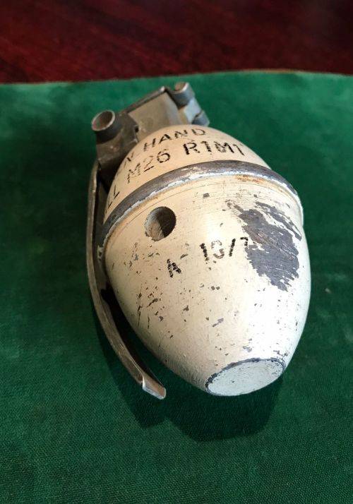 DRILL M26 R1 M1 HAND GRENADE DEVELOPED BY THE USA AND ENTERED SERVICE AROUND 1952-NICKNAMED THE LEMO