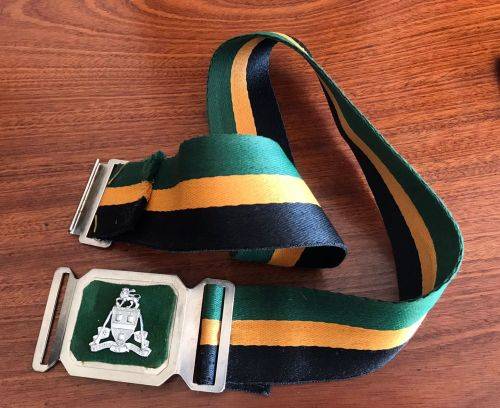 JOHANNESBURG REGIMENT STABLE BELT-WORN FROM 1976-EXTENDED LENGTH 100CM