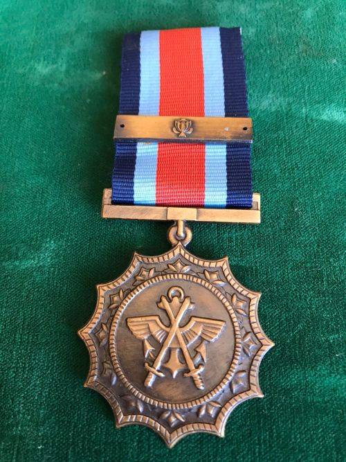 FULL SIZE MILITARY MERIT MEDAL WITH BRONZE BAR (MMM) 1987-MERITORIOUS SERVICE