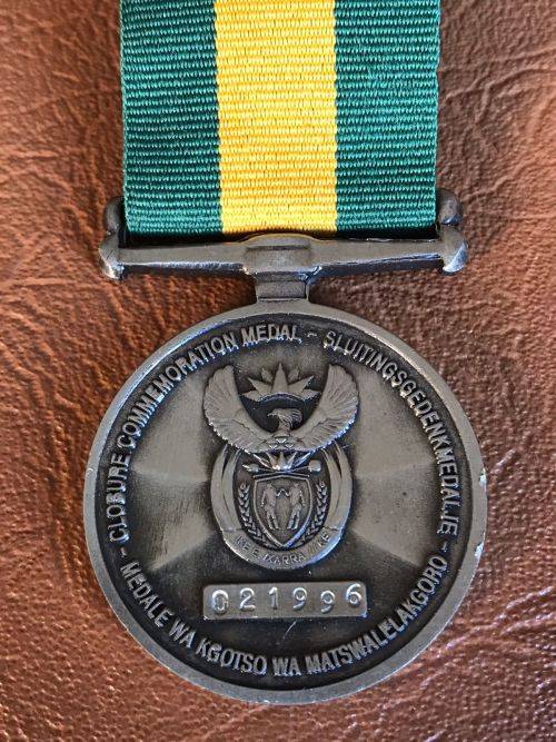 FULL SIZE COMMANDO CLOSURE COMMEMORATION MEDAL